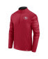 Men's Scarlet San Francisco 49ers Ringer Quarter-Zip Jacket