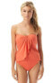 Vince Camuto Riviera Draped Bandini Top w/Soft Cups & Removable Strap Poppy SM