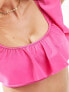 & Other Stories frill detail bikini top in pink