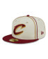 Фото #1 товара Men's Cream, Wine Cleveland Cavaliers Piping 2-Tone 59FIFTY Fitted Hat