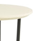 Beaumont Modern 20" Round Lower Shelf Storage End Table with Metal Legs