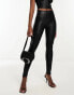 Фото #8 товара Spanx faux leather moto leggings in black