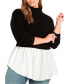 Фото #1 товара Plus Size Twofer Skirted Sweater