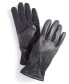 Фото #1 товара Men's Gathered-Wrist Lined Leather Gloves