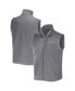 Men's NFL x Darius Rucker Collection by Gray Los Angeles Chargers Polar Fleece Full-Zip Vest