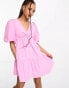 Фото #8 товара Nobody's Child Vienna puff sleeve mini dress in pink