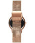 ფოტო #3 პროდუქტის Women's Avenue Rose Gold-Tone Mesh Bracelet Watch 28mm