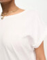 Urban Classics relaxed shoulder tee in white