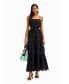 ფოტო #1 პროდუქტის Women's Long embroidered cut-out dress