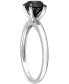 ფოტო #4 პროდუქტის Black Diamond Solitaire Engagement Ring (1-1/2 ct. t.w.) in 14k White Gold