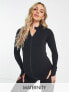 ASOS 4505 Maternity seamless zip through training long sleeve top