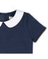 Toddler Girls Pleated Ponte Dress with Peter Pan Collar Navy homeroom, 7 - фото #2