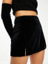 Фото #5 товара Miss Selfridge velvet tailored skort in black