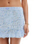 Cotton On mesh pyjama skirt in blue ditsy