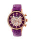 ფოტო #1 პროდუქტის Beatrice Automatic Purple Leather Watch 38mm