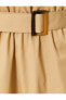 Фото #12 товара Midi Elbise Kemer Detaylı Cepli V Yaka Pamuklu Kolsuz