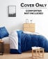 Фото #6 товара Bedding Tufted Embroidery Chevron Design Double Brushed 3 Piece Duvet Cover Set, Full/Queen