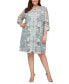 ფოტო #1 პროდუქტის Plus Size Embroidered Jacket Dress