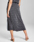 Фото #2 товара Women's Floral Print Plisse Midi Skirt, Created for Macy's