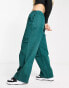 Фото #1 товара Stradivarius STR oversized parachute pant in bottle green