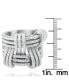 Фото #3 товара Suzy Levian Sterling Silver Cubic Zirconia Weaving Wide Band Ring
