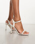 Glamorous Bridal mid heel sandals with pearls in white Белый, 36 - фото #1