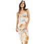 Фото #4 товара Vila cowl neck cami maxi dress in abstract dream print