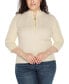 Фото #1 товара Black Label Plus Size Ribbed Quarter-Zip Sweater