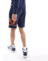 Armani EA7 large side neon logo sweat shorts in navy co-ord Синий, XS - W28.6 - фото #5