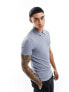 Фото #1 товара ASOS DESIGN textured short sleeve polo in blue