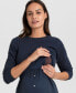 ფოტო #12 პროდუქტის Women's Mock Sweater Maternity Nursing Dress