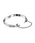 ფოტო #4 პროდუქტის Small Wrist 5" Simple Stackable Dome Bangle Cuff Bracelet Sterling Silver Safety Chain