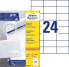 Avery Zweckform 3474-200 - White - Rectangle - Permanent - 70 x 37 mm - DIN A4 - Paper