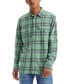 Фото #1 товара Men's Relaxed Fit Button-Front Flannel Worker Overshirt