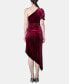 Brittany Xavier X Inspr Velvet One Shoulder Dress Berry XS