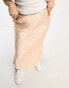 Фото #8 товара River Island Plus satin maxi skirt in light pink