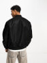 Calvin Klein sateen iconic bomber jacket in black