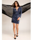 Фото #4 товара Платье мини из вельвета с пайетками Donna Morgan - женское
