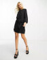 Фото #2 товара New Look wrap mini dress in black