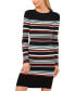 ფოტო #3 პროდუქტის Women's Striped Rib Knit Sweater Dress