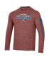 Фото #3 товара Men's Heather Burgundy Colorado Avalanche Tri-Blend Long Sleeve T-shirt