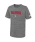 ფოტო #3 პროდუქტის Big Boys Heather Gray Tennessee Titans Oilers Throwback Sideline Performance Team Issue Velocity Alternate T-shirt