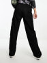 Фото #3 товара Only wide leg cargo trousers in black