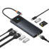 Фото #1 товара 10w1 HUB Adapter USB-C do USB-C PD / 3x USB-A / 2x HDMI / RJ-45 / SD / TF czarny