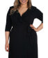 Фото #3 товара Women's Plus Size Maritime Ruffle Maxi Dress with Sleeves