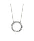 ფოტო #2 პროდუქტის Suzy Levian Sterling Silver Cubic Zirconia Open Circle Necklace