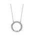 Suzy Levian Sterling Silver Cubic Zirconia Open Circle Necklace