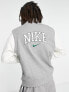 Фото #2 товара Nike unisex retro collegiate varsity jacket in dark grey heather