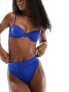 Фото #1 товара Weekday Heat high waist bikini bottom in blue exclusive to ASOS