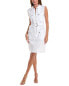 Фото #1 товара Sharagano Venice 4-Pocket Belted Mini Dress Women's White 16